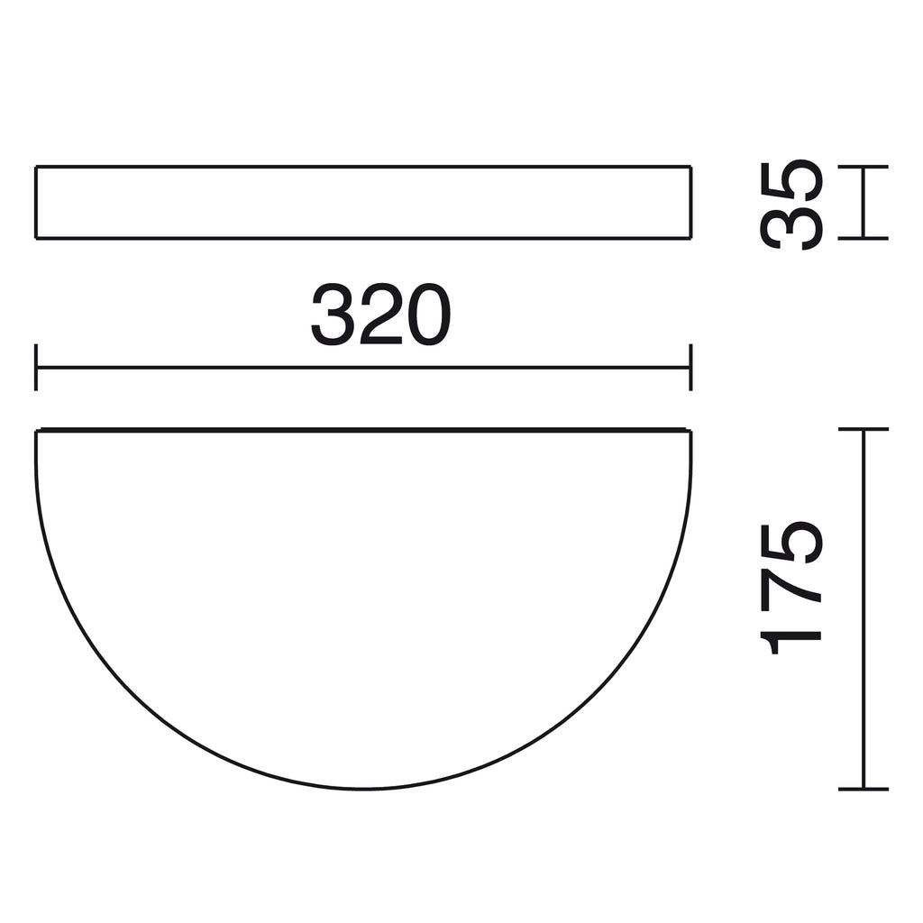 Aplique ARC IP65 LED SMD 15W 2100lm CRI80 4000K Gris – Ref. 652A-L0215B-03