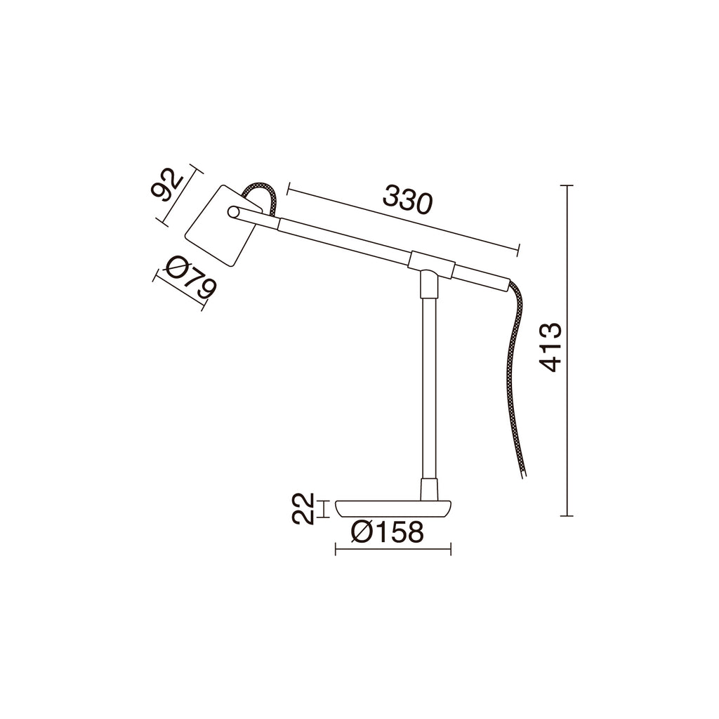 Sobremesa tilt BRANCH GU10 9W Negro Madera roble