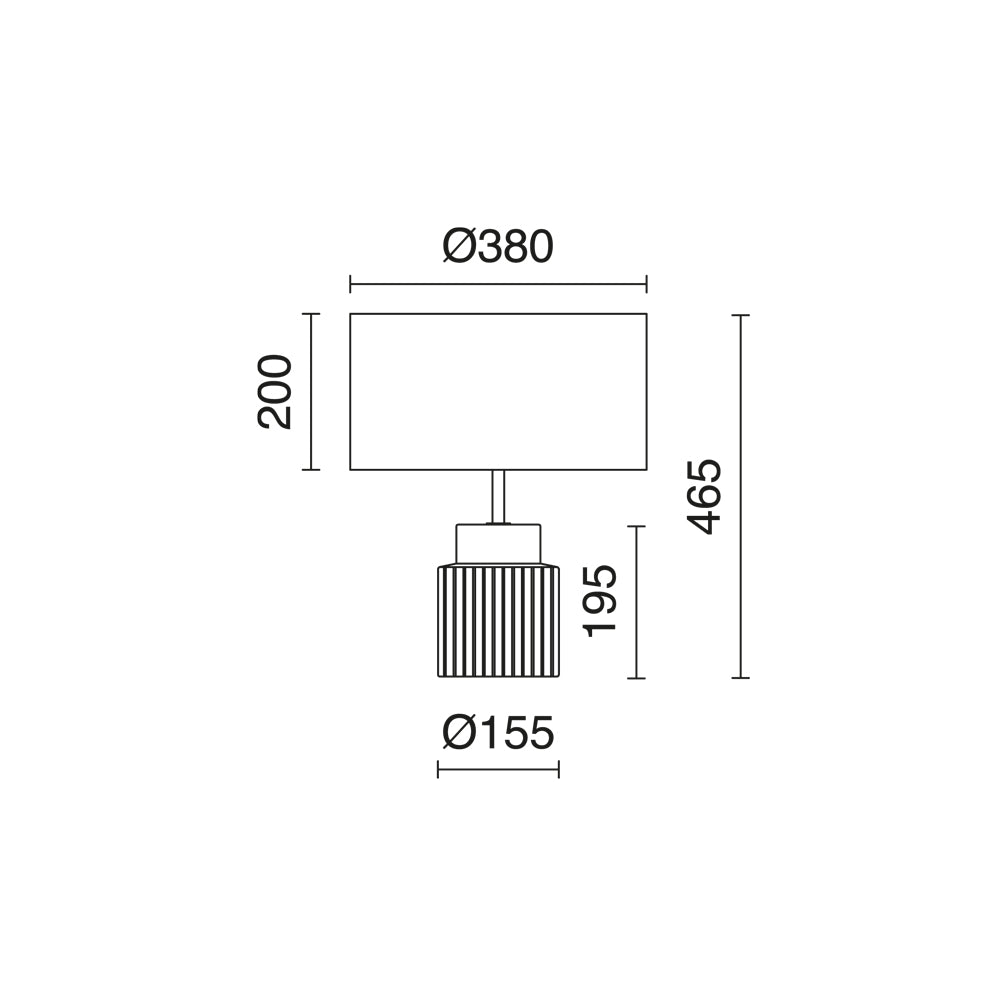 Sobremesa CERAMIC E27 15W Blanco Algodón blanco – Ref. 1033B-G05X1A-01-CA