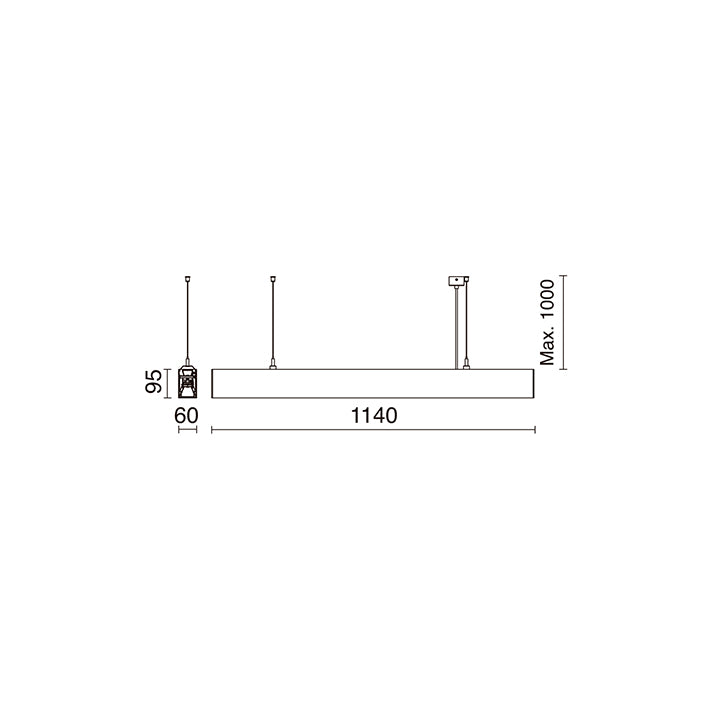 Suspensión D/I FENIX LED 45W DALI 4000K Blanco
