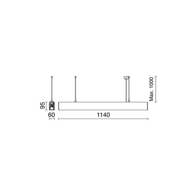 Suspensión D/I FENIX LED 45W DALI 4000K Blanco