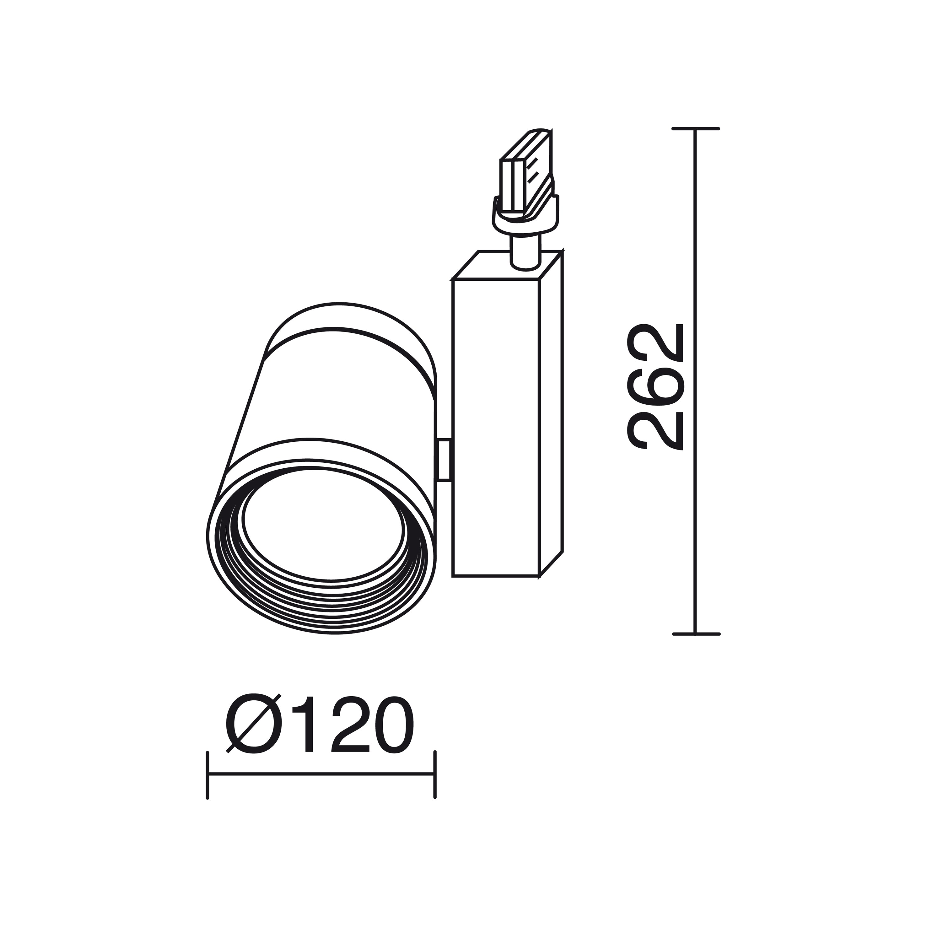 Proyector carril tilt FLORIDA GX8.5 70W Gris – Ref. 773A-M4170B-03