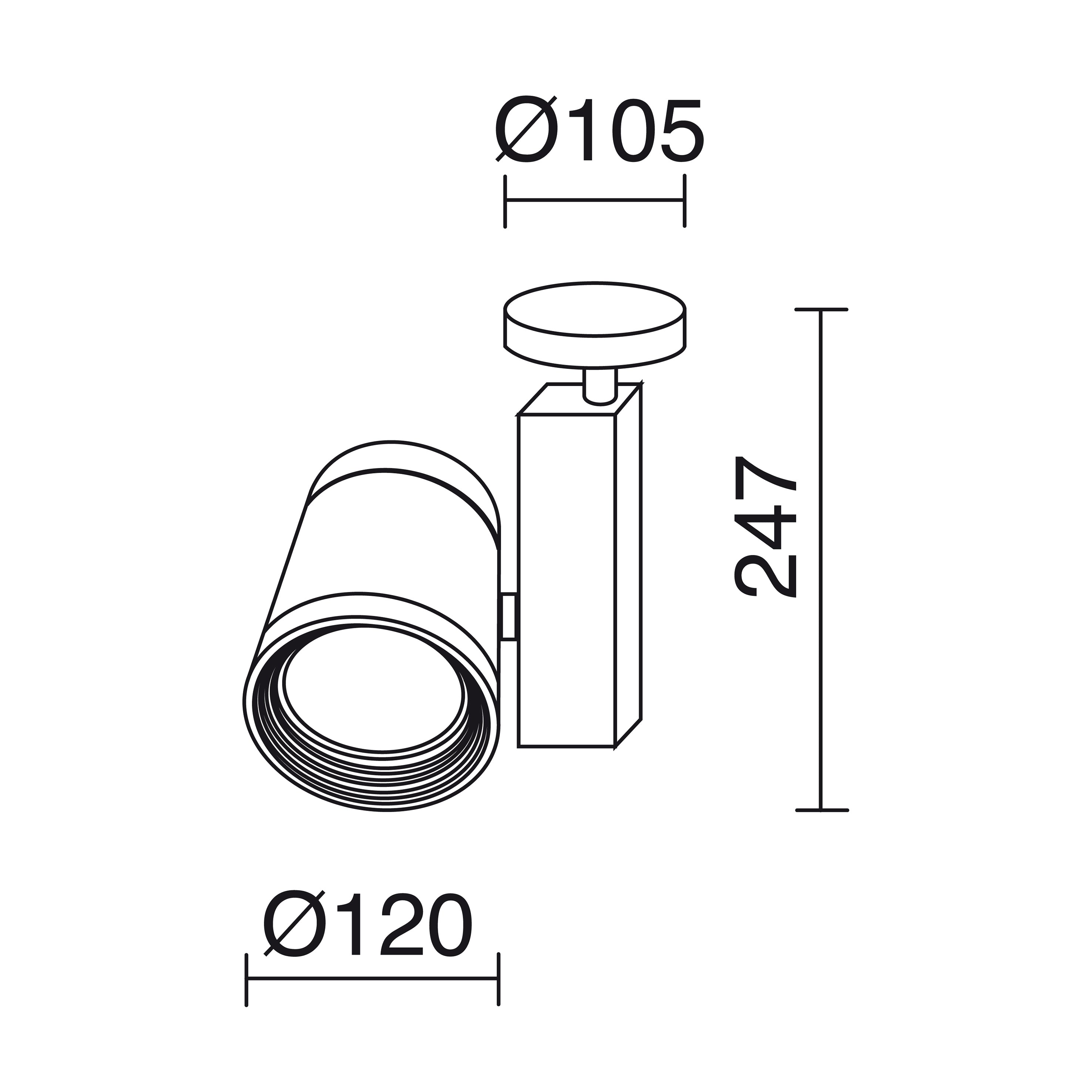 Proyector superficie tilt FLORIDA LED COB 25W 1930lm CRI80 3000K 30º Blanco – Ref. 773M-L3125B-01