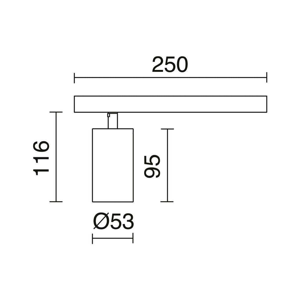 Proyector carril 48V tilt GRETA DALI LED COB 21W 2350lm(1434lm) CRI90 3000K 30º Blanco – Ref. 860E-L39RDV-01
