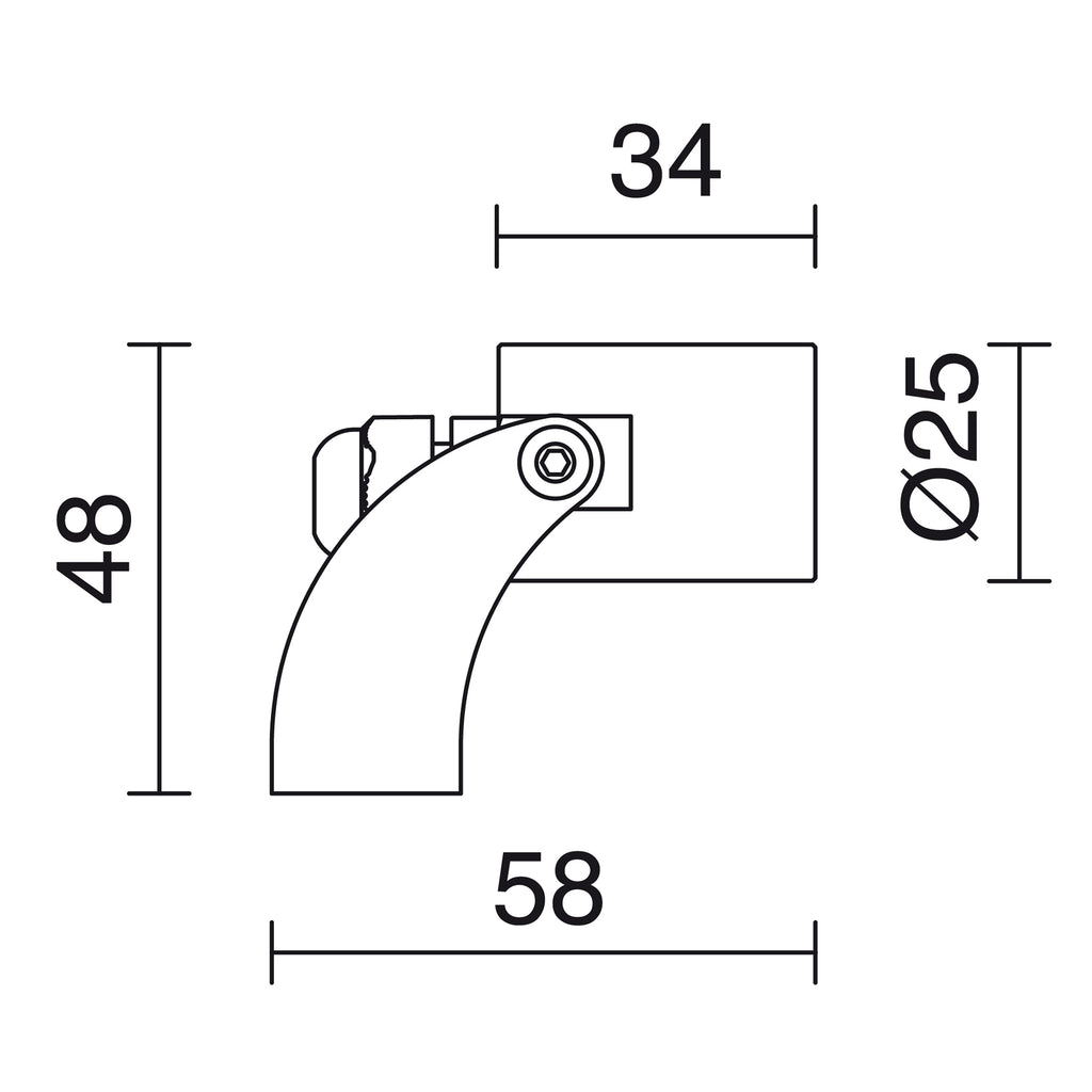 Proyector base/piqueta tilt KA IP67 LED COB 1W 130lm CRI80 4000K 30º Inox cepillado – Ref. 666A-L0201H-43