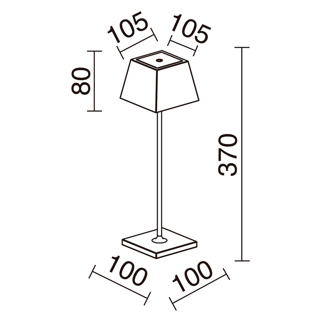 Portátil LITTA IP54 Touch dimming LED SMD 2.20W 200lm 3000K Negro - Ref. 914B-L0103L-02