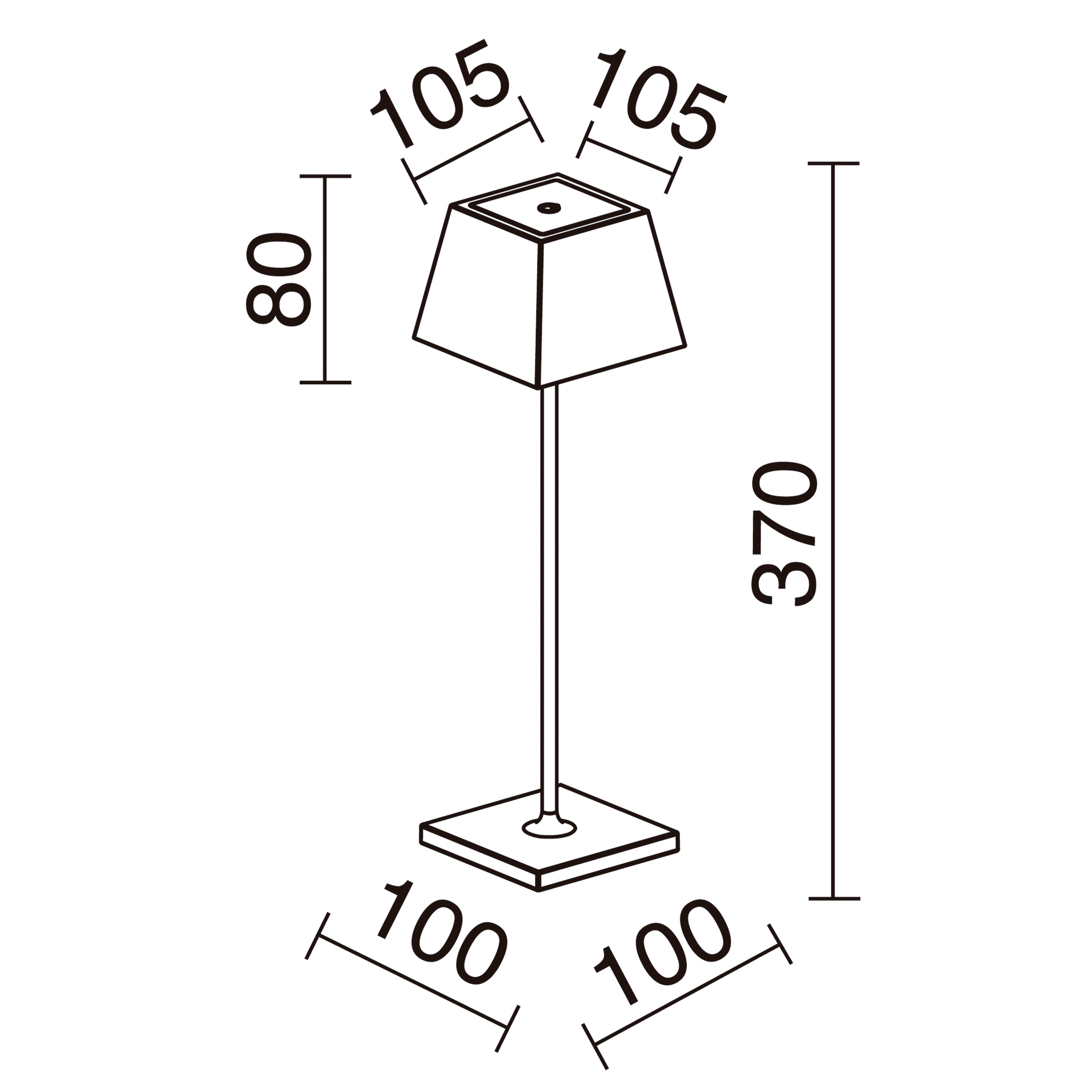 Portátil LITTA IP54 Touch dimming LED SMD 2.20W 200lm 3000K Negro - Ref. 914B-L0103L-02