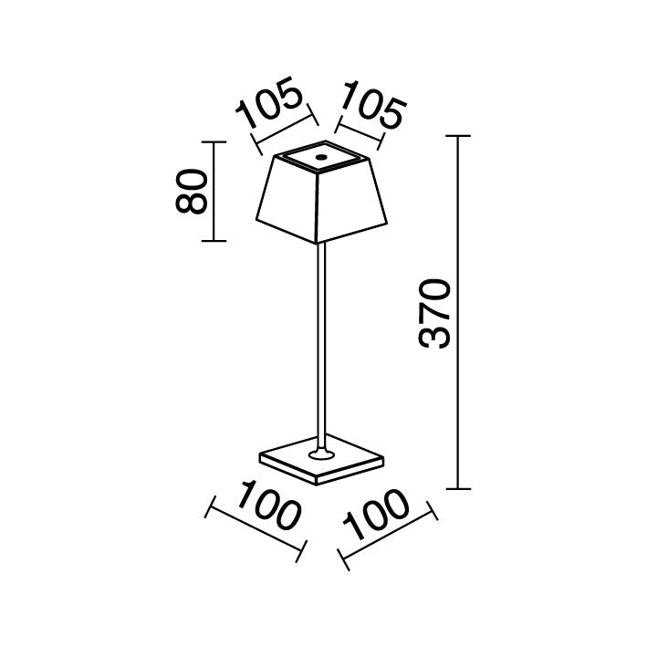 Portátil LITTA Square IP54 Touch dimming LED SMD 2.20W 200lm(150lm) CRI80 3000K 45º microUSB Blanco. Ref. 914B-L0103L-01