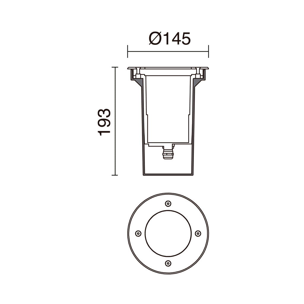 Empotrable techo ATIC IP65 LED COB 37W 5925lm(5020lm) CRI80 3000K 90º Blanco – Ref. 1040D-L3137M90-01