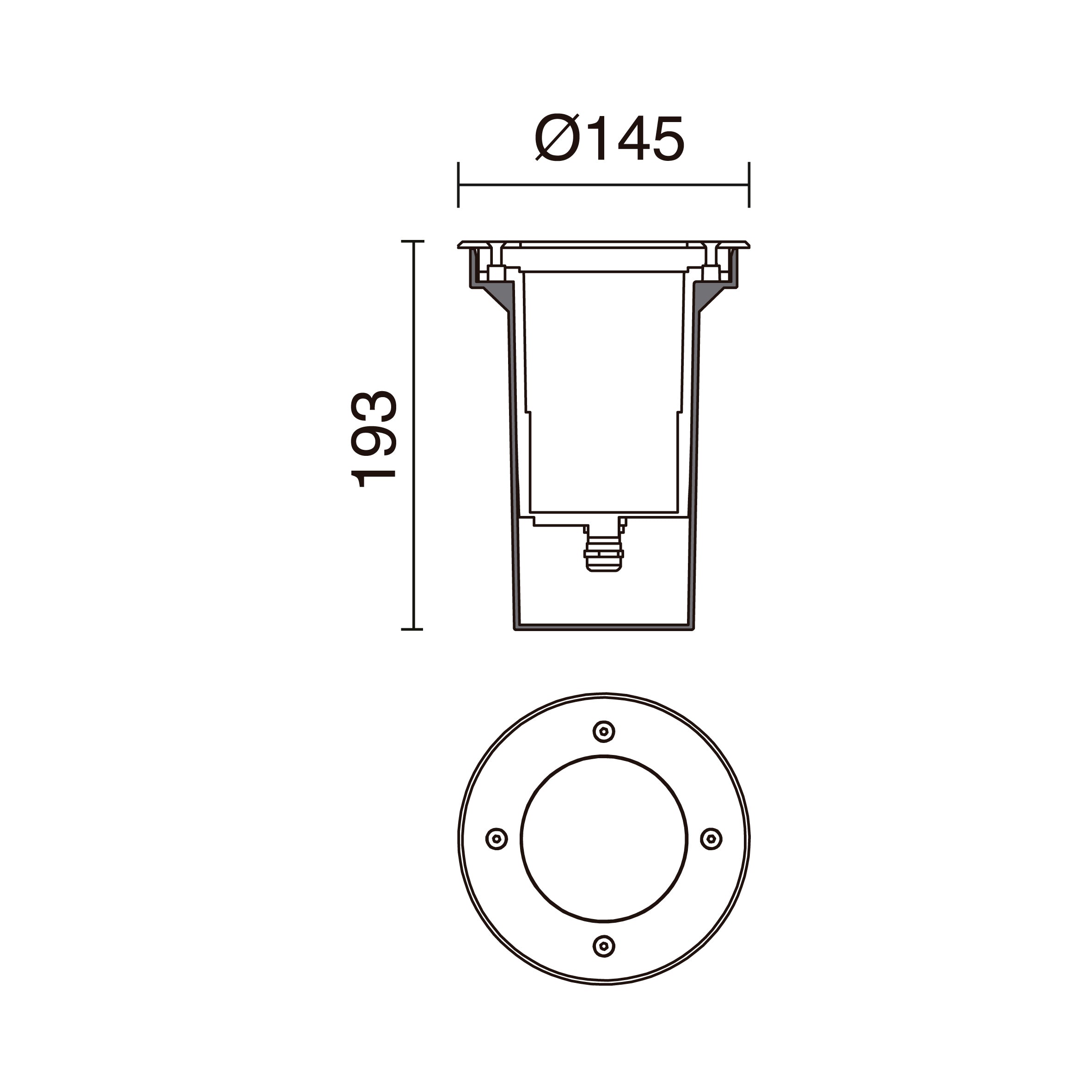 Empotrable techo ATIC IP65 LED COB 37W 5925lm(5020lm) CRI80 3000K 90º Blanco – Ref. 1040D-L3137M90-01