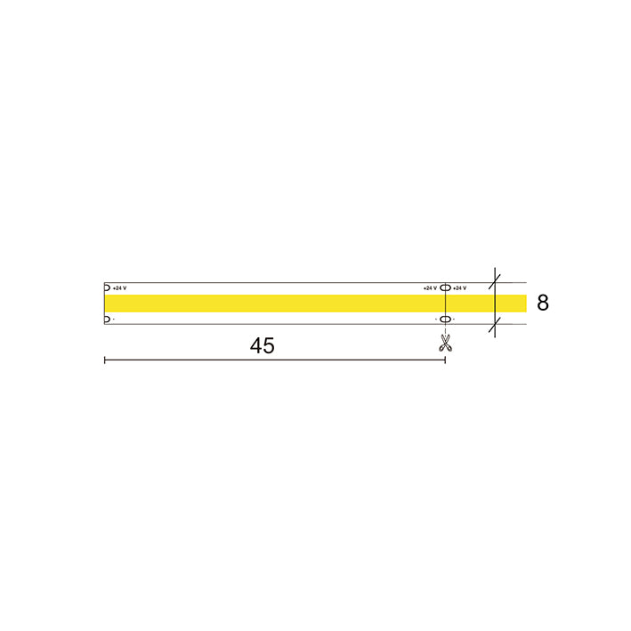 Tira LED RINS IP20 COB 24V 14W/m 1350lm/m 4000K CRI90 (30m)