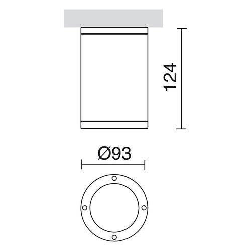 Adosado SETH IP65 LED SMD AC 4.50W 420lm CRI80 3000K Antracita – Ref. 399F-L0105B-04