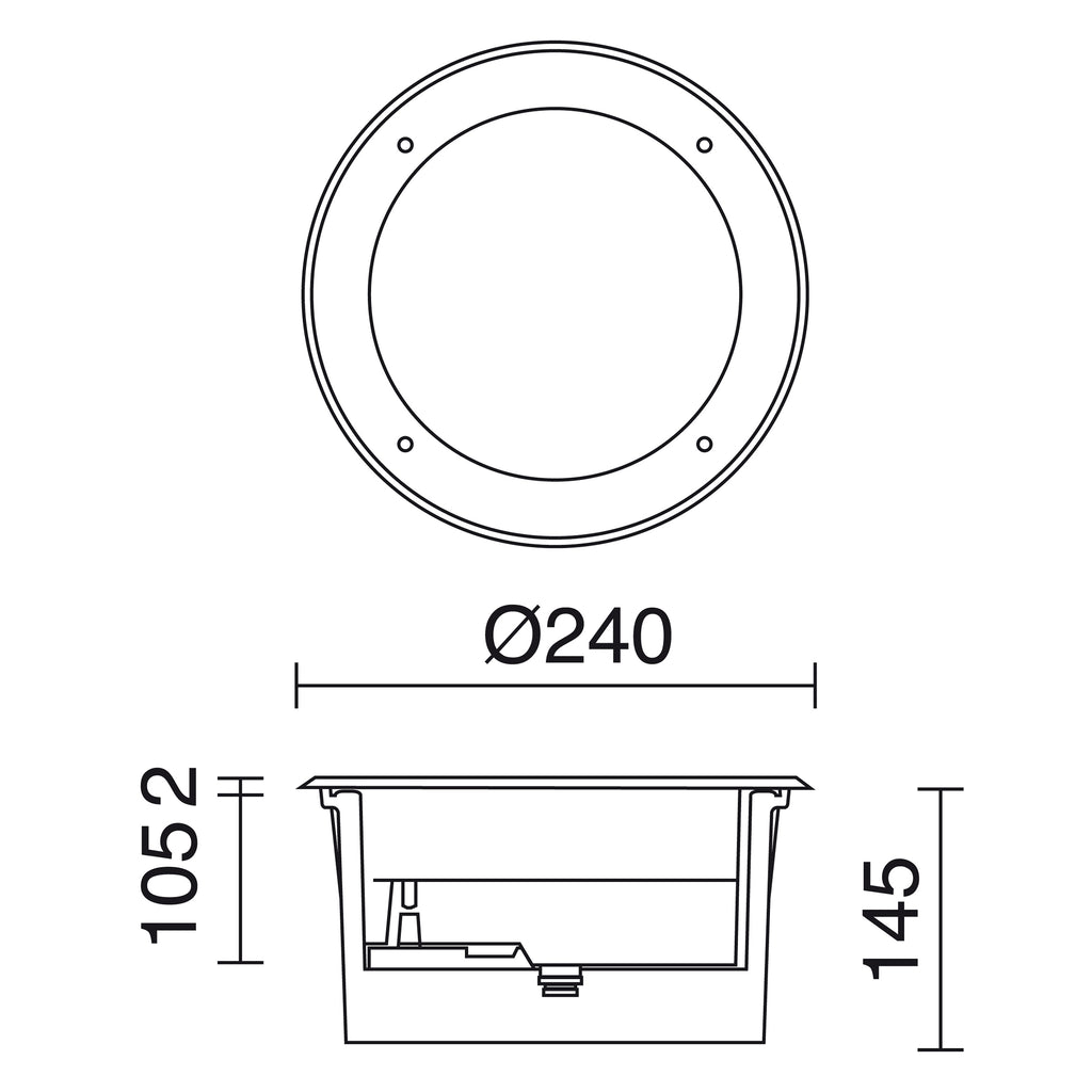 Empotrable suelo SPIONA IP68 LED COB 26W 2965lm(2550lm) CRI90 3000K 15º Inox – Ref. 479B-L0126B-30