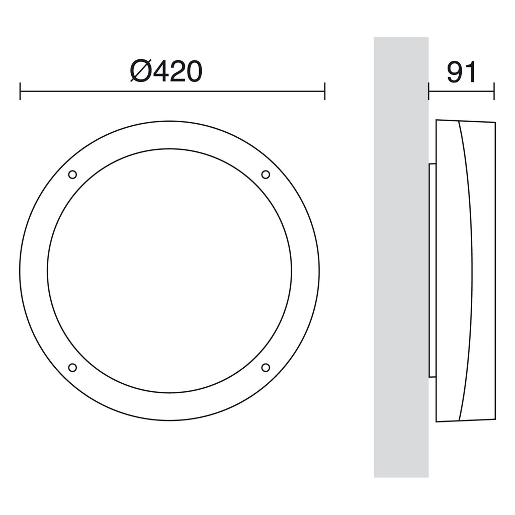 Aplique/Plafón TABU IP65 GX24-q5 57W Blanco – Ref. 307B-F3057B-01
