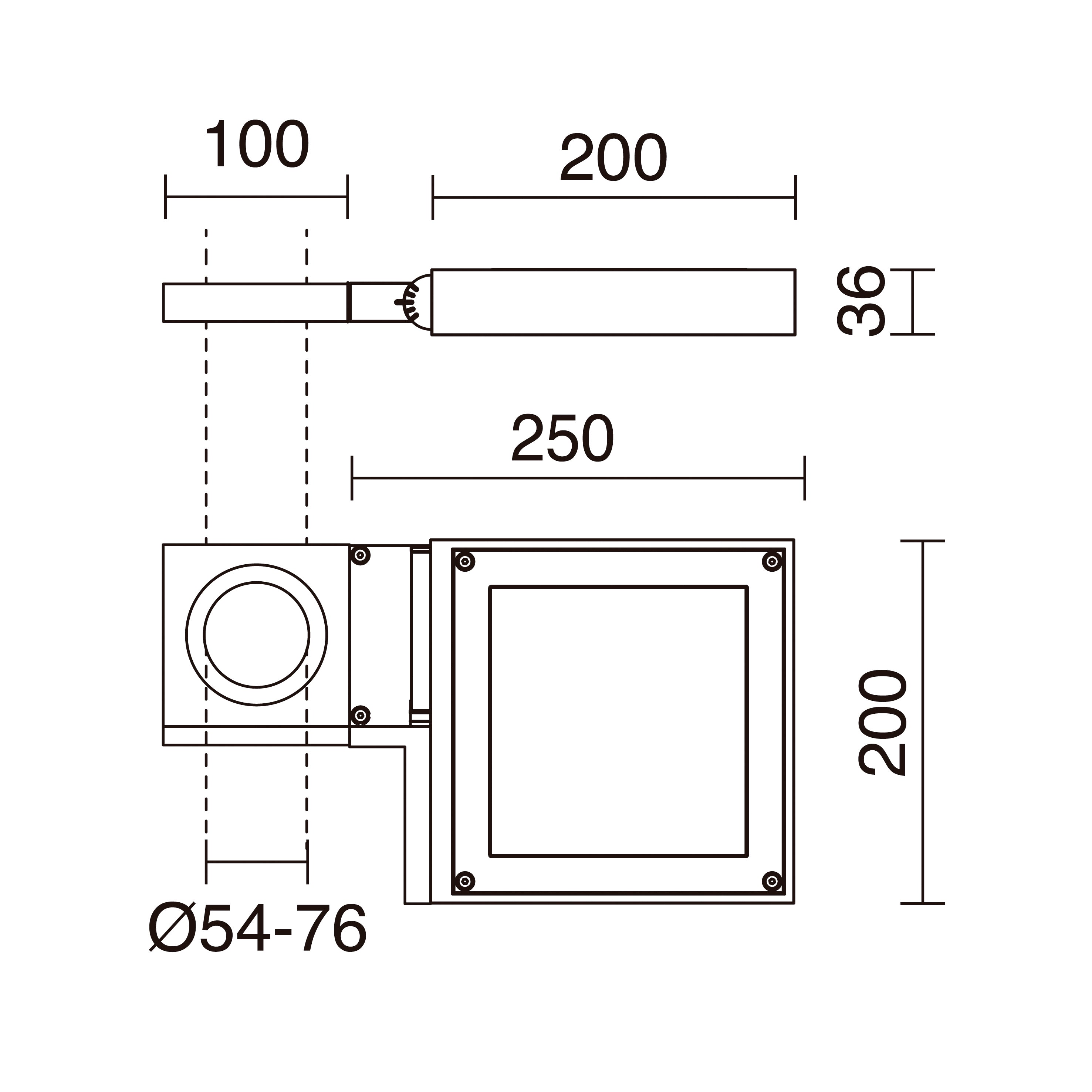 Proyector para poste tilt TINA IP65 LED SMD 26W 3850lm(3340lm) CRI80 4000K 8º Antracita – Ref. 928D-L3326B-04