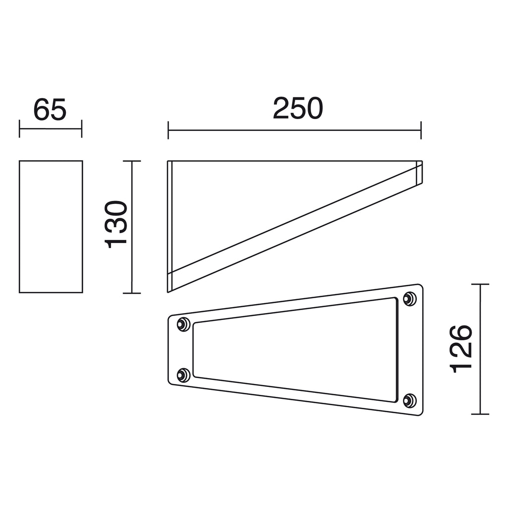 Aplique TRINGLO IP65 LED SMD AC 13W 1790lm(540lm) CRI80 4000K Marrón óxido – Ref. 330B-L0213B-90
