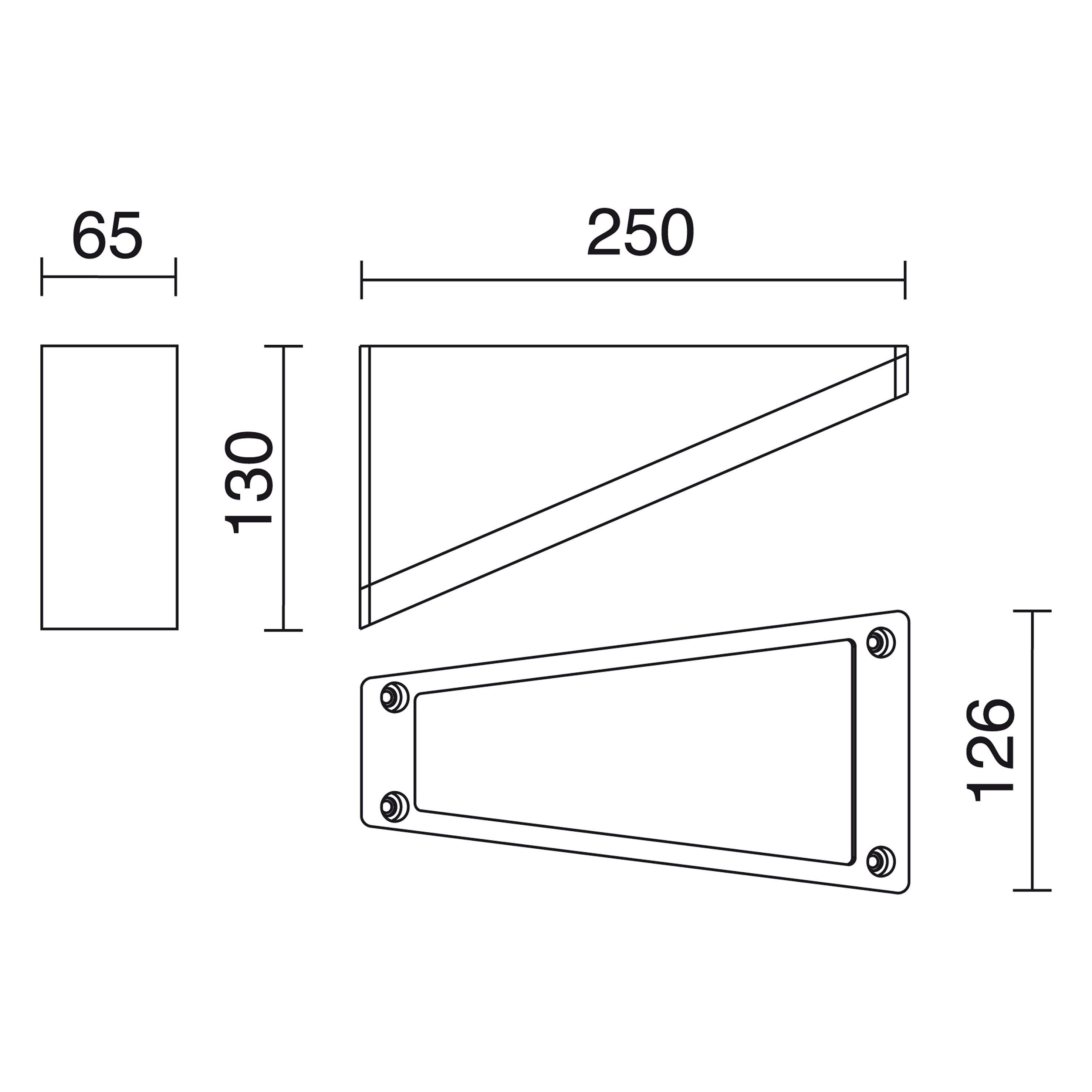 Aplique TRINGLO IP65 LED SMD AC 13W 1790lm(540lm) CRI80 4000K Marrón óxido – Ref. 330B-L0213B-90
