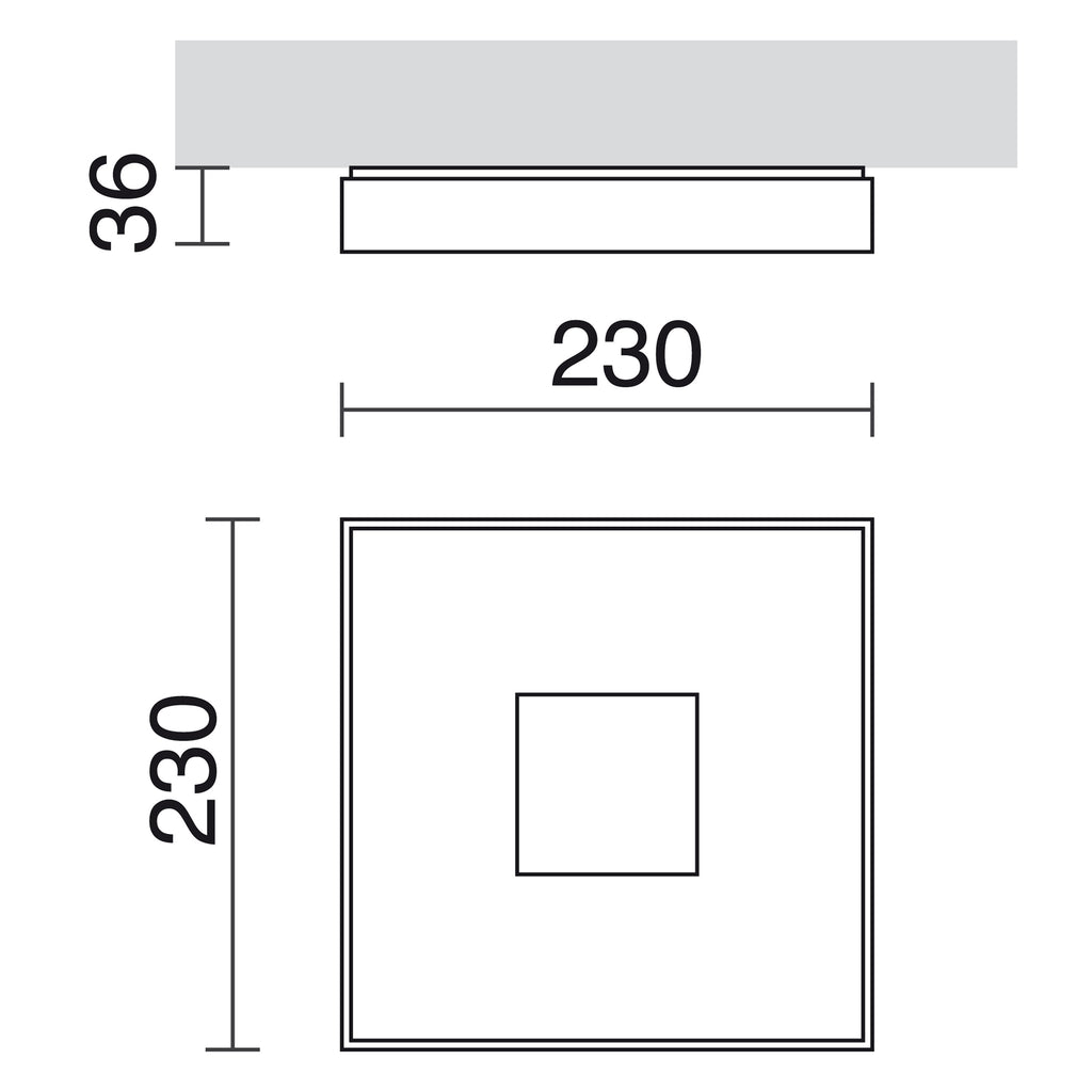 Aplique VIENA IP65 LED COB 30W 3600lm(3230lm) CRI85 3000K 110º Blanco – Ref. 569A-L0130B-01