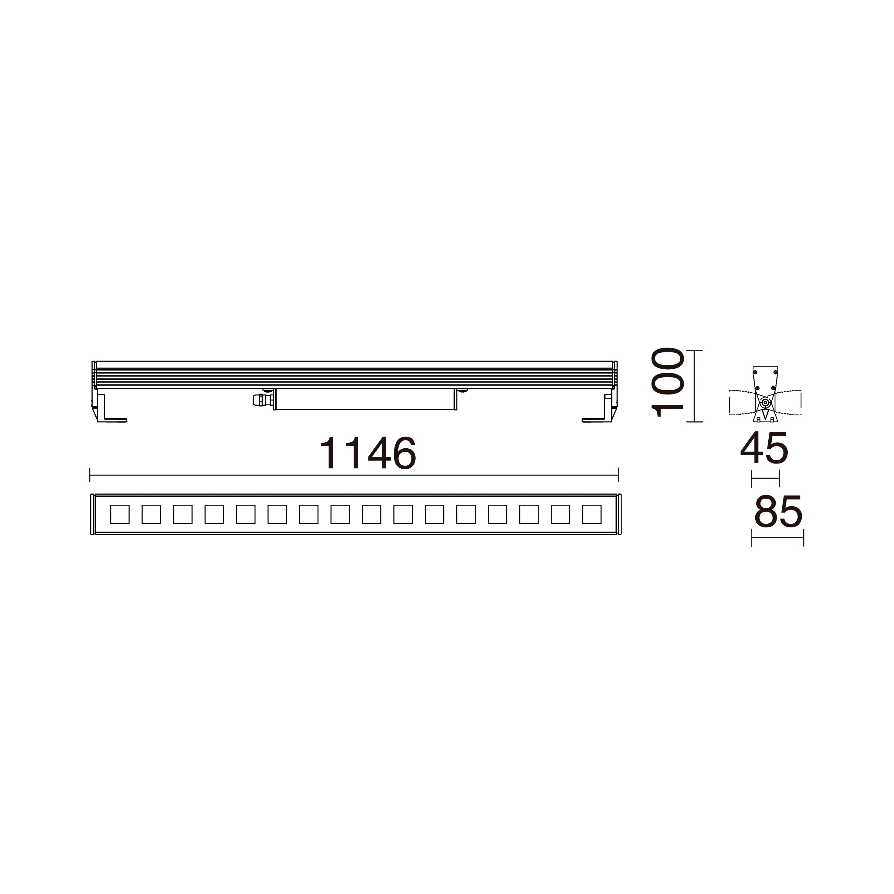 Proyector superficie tilt WALK IP67 LED SMD 52W 7200lm(5760lm) CRI80 3000K 42º/12º Gris – Ref. 920D-L3147B-03