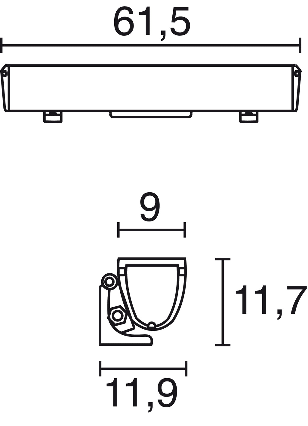 Aplique ZAHARA IP65 Led 12W gris