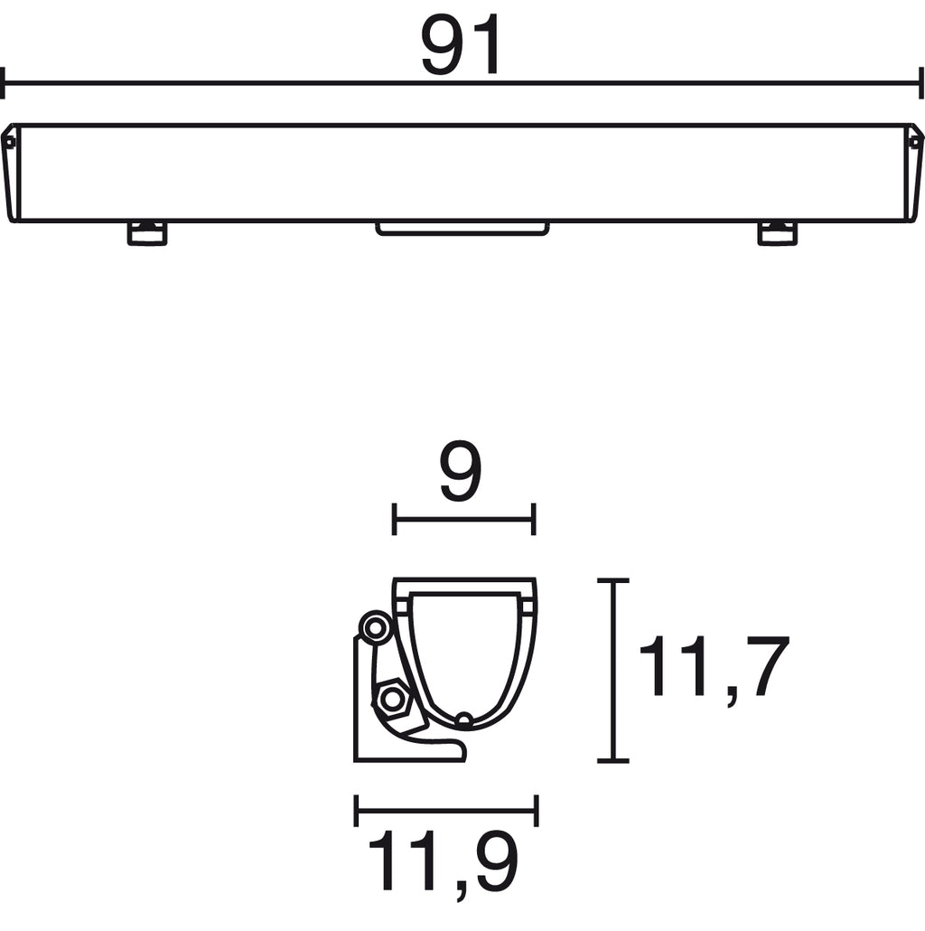 Aplique de superfice ZAHARA IP65 Led 18W Gris