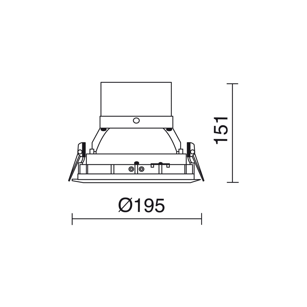 Empotrable techo tilt ZIGOR LED COB 41W 3400lm CRI80 3000K 40º Blanco – Ref. 819B-L3145B-01