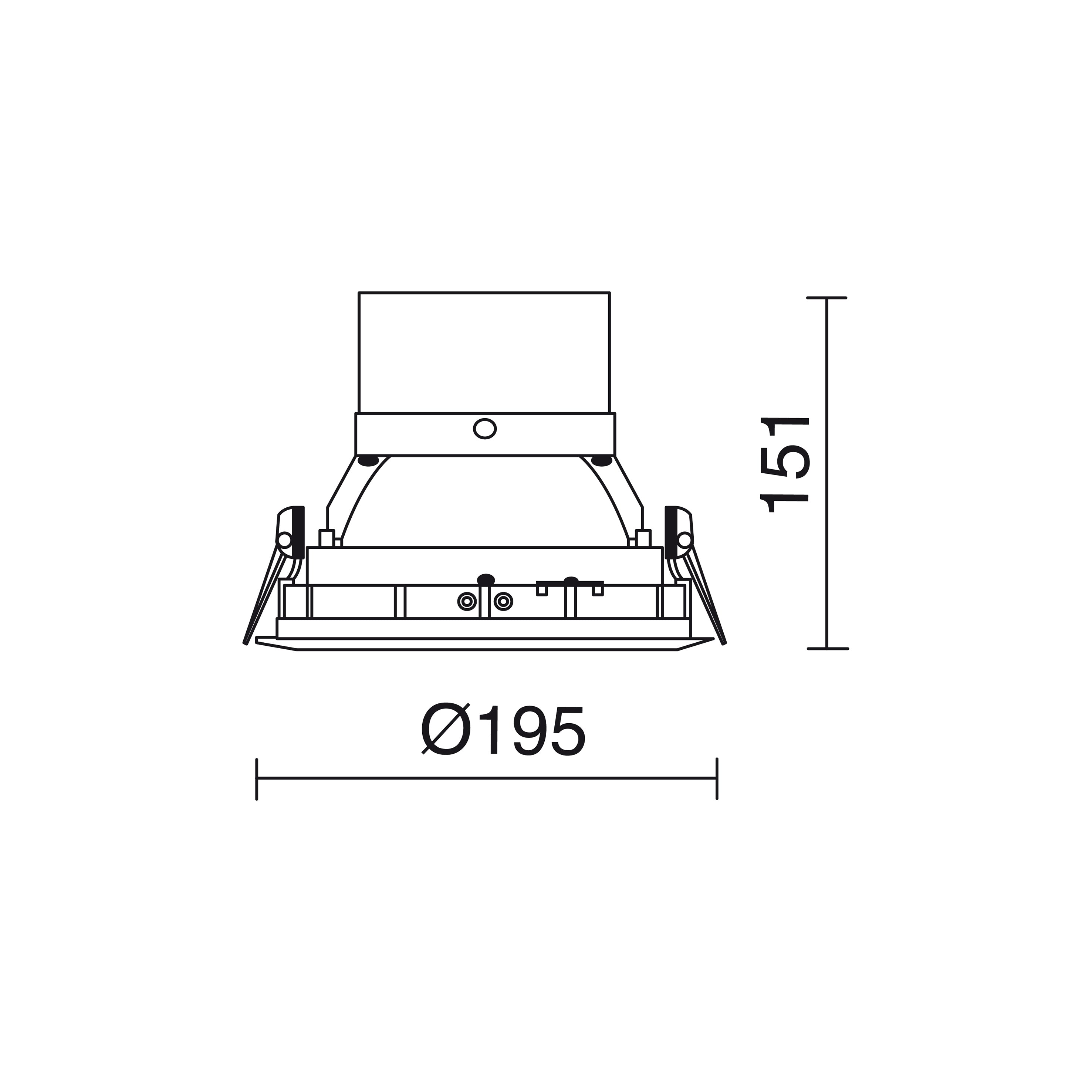 Empotrable techo tilt ZIGOR LED COB 41W 3400lm CRI80 3000K 40º Blanco – Ref. 819B-L3145B-01