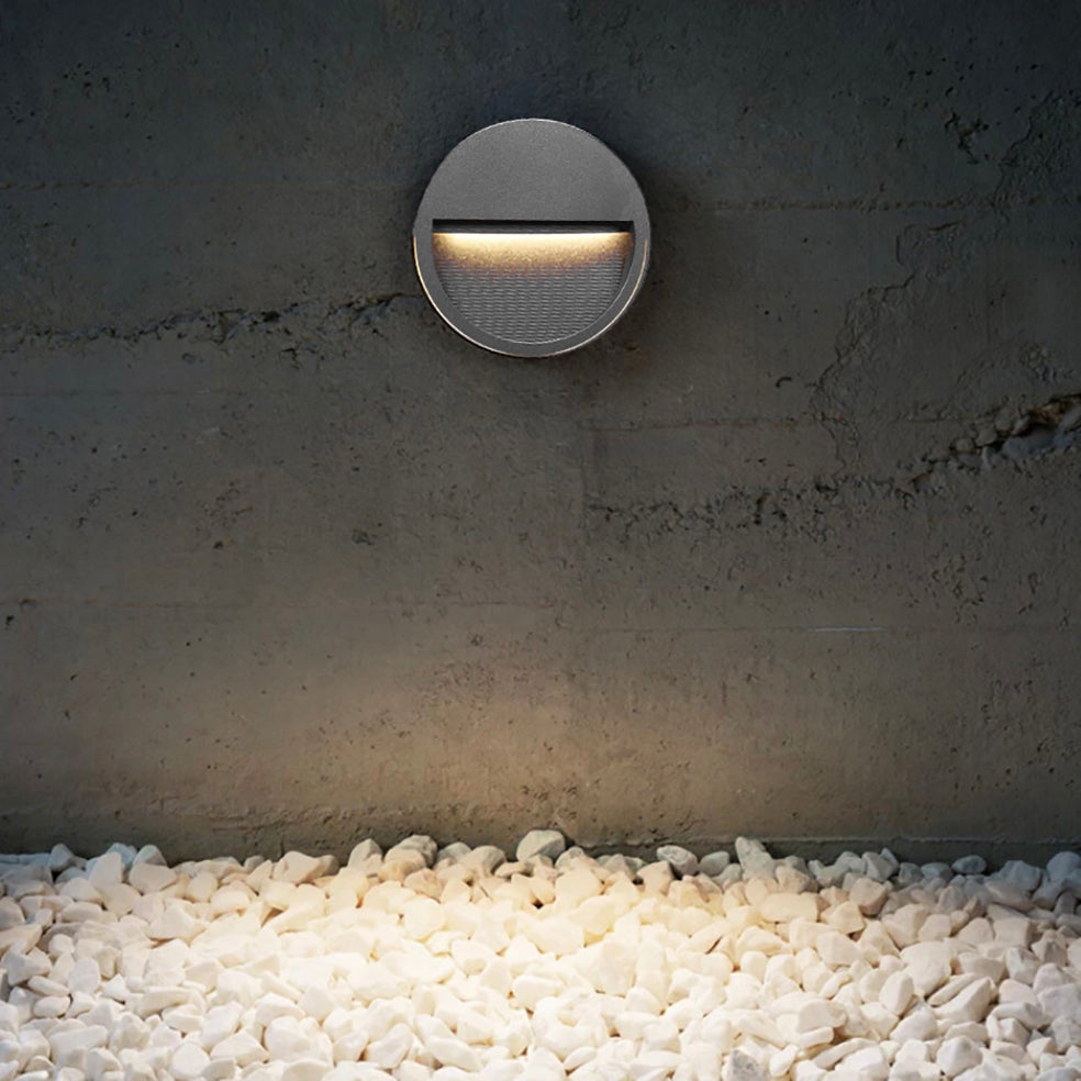 Aplique asimétrico SLIM Round IP65 LED SMD 4W 575lm(136lm) CRI90 4000K 42º/85º Gris – Ref. 580C-L0204B-03