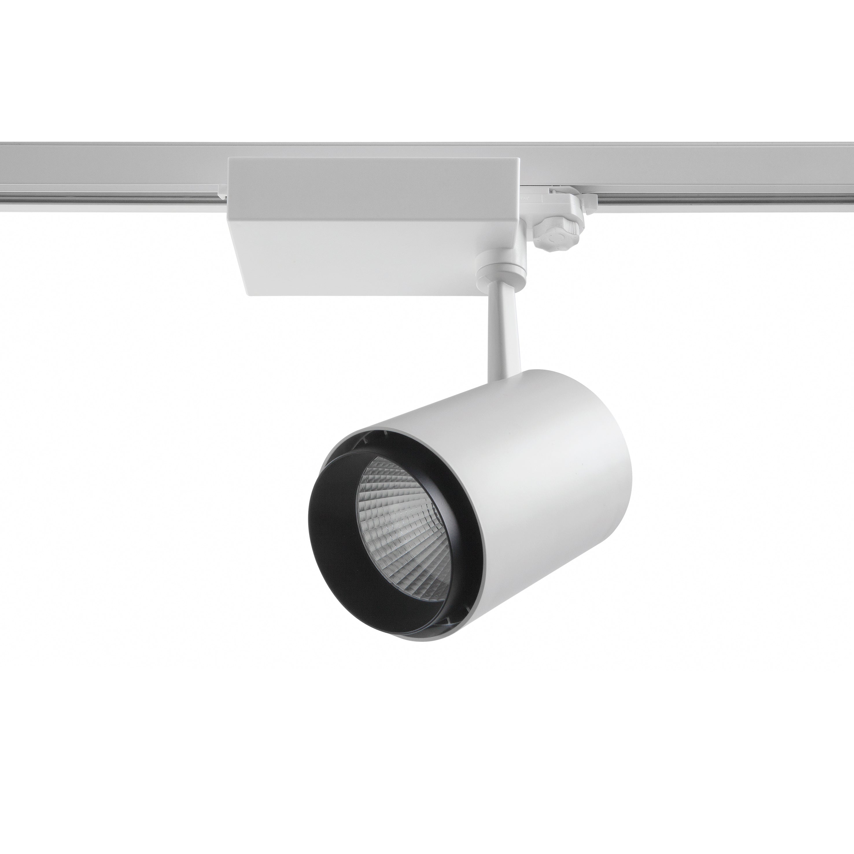 Proyector carril tilt LIRA LED COB 41W 3600lm CRI80 4000K 12º Blanco – Ref. 812A-L3345B-01