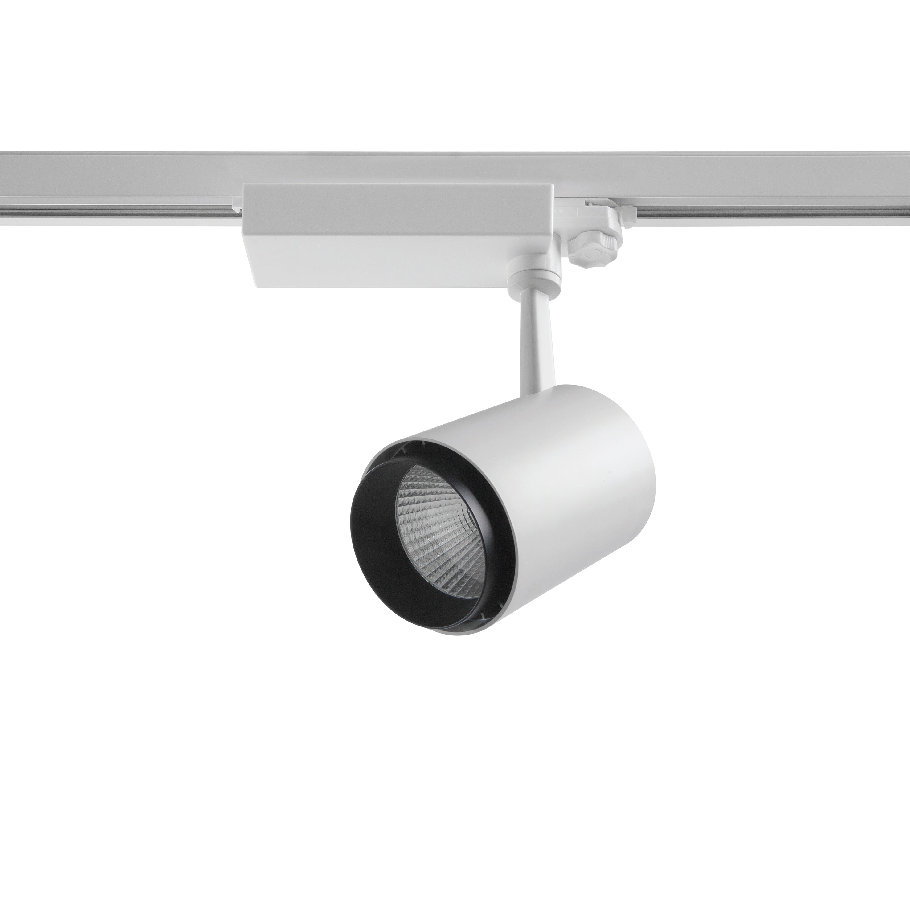 Proyector carril tilt LIRA LED COB 26W 1950lm CRI80 3000K 25º Blanco – Ref. 812E-L3130B-01