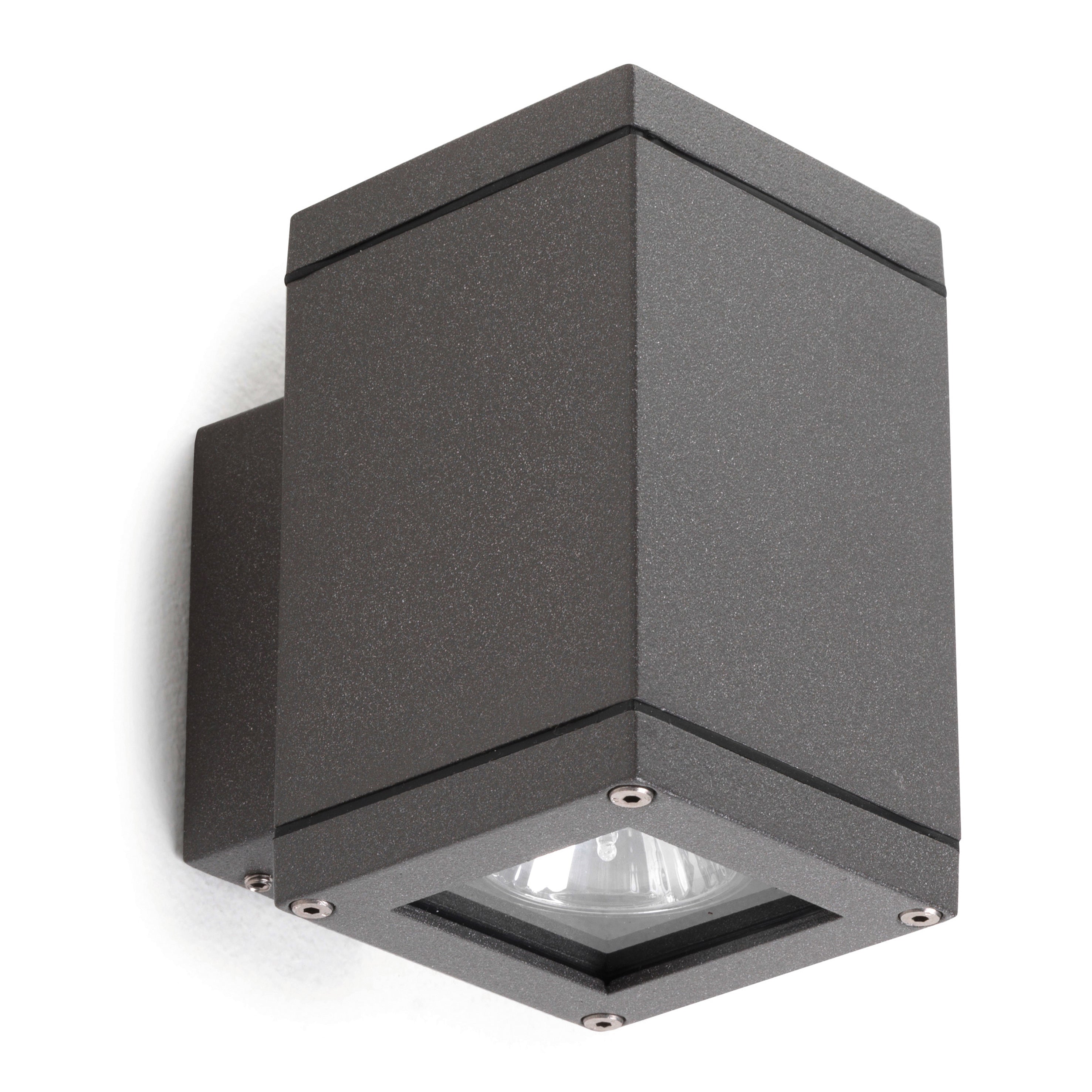 Aplique SETH Medium Square IP65 LED SMD AC 4W 510lm CRI80 4000K Antracita – Ref. 398A-L0205B-04